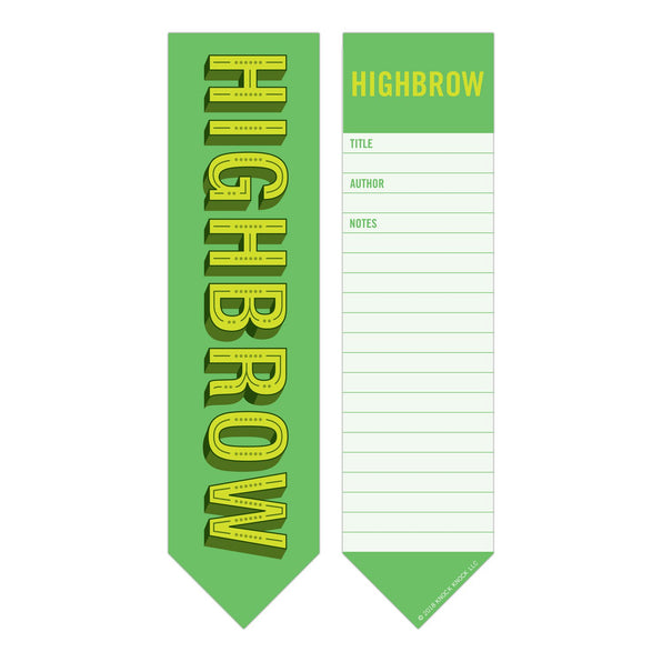 Knock Knock Highbrow/Lowbrow 2-in-1 Bookmark Pads - Knock Knock Stuff SKU 