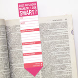 Knock Knock Does This Book Make Me Look Smart? Bookmark Pad - Knock Knock Stuff SKU 