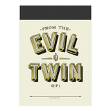 Knock Knock Evil Twin Alter Ego Notepad - Knock Knock Stuff SKU 