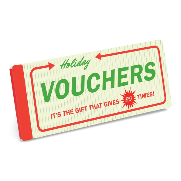 Knock Knock Holiday Vouchers Bound Paper Card IOU Coupons - Knock Knock Stuff SKU 10129