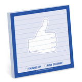 Knock Knock Thumbs Up Sticky Notes Adhesive Paper Notepad - Knock Knock Stuff SKU 12459