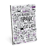 Knock Knock 100 Reasons to Panic® about Being a Cat Lady Journal - Knock Knock Stuff SKU 50134