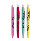 Knock Knock Write on Pen Set (Write On, The Write Stuff, Write Away, Write or Wrong) Ball Point Pens in PVC pouch - Knock Knock Stuff SKU 10196