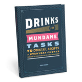 Knock Knock Drinks for Mundane Tasks: 70 Cocktail Recipes Book Hardcover Funny Book - Knock Knock Stuff SKU 50174