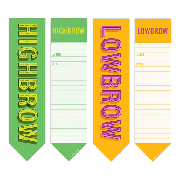 Knock Knock Highbrow/Lowbrow 2-in-1 Bookmark Pads Paper Notepad - Knock Knock Stuff SKU 13017