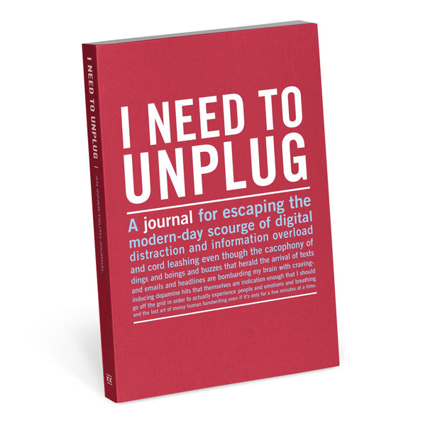 Knock Knock I Need to Unplug Mini Inner-Truth® Journal Paperback Lined Notebook - Knock Knock Stuff SKU 50081