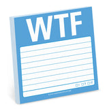 Knock Knock WTF Sticky Notes Adhesive Paper Notepad - Knock Knock Stuff SKU 12422