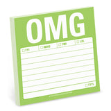 Knock Knock OMG Sticky Notes Adhesive Paper Notepad - Knock Knock Stuff SKU 12433