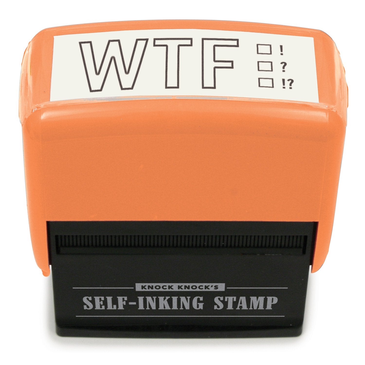 Knock Knock Funny WTF Desk Stamp