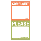 Knock Knock Complaint / Please Mini Sticky Notes - Knock Knock Stuff SKU 