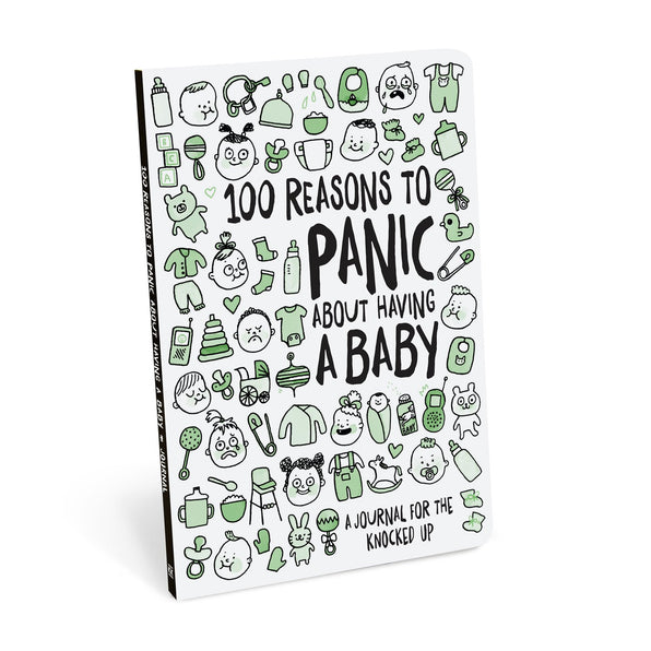 Knock Knock 100 Reasons to Panic® about Having a Baby Journal - Knock Knock Stuff SKU 50133